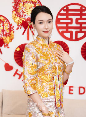 优雅礼服专业十八年手绣裙褂定制