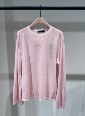 正2025秋新品轻薄醋酸棉洗旧斑驳漏针破洞宽松针织衫MBE3SWT009