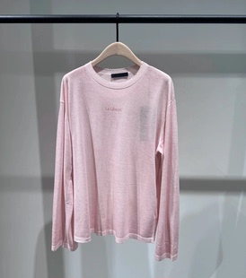 正2025秋新品 MBE3SWT009 轻薄醋酸棉洗旧斑驳漏针破洞宽松针织衫