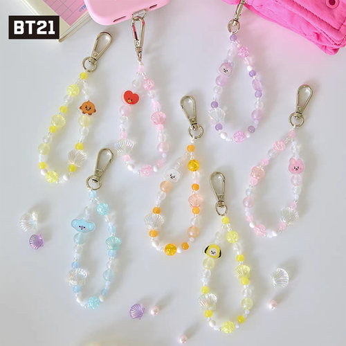 BT21BABYPEARL贝壳串珠钥匙扣