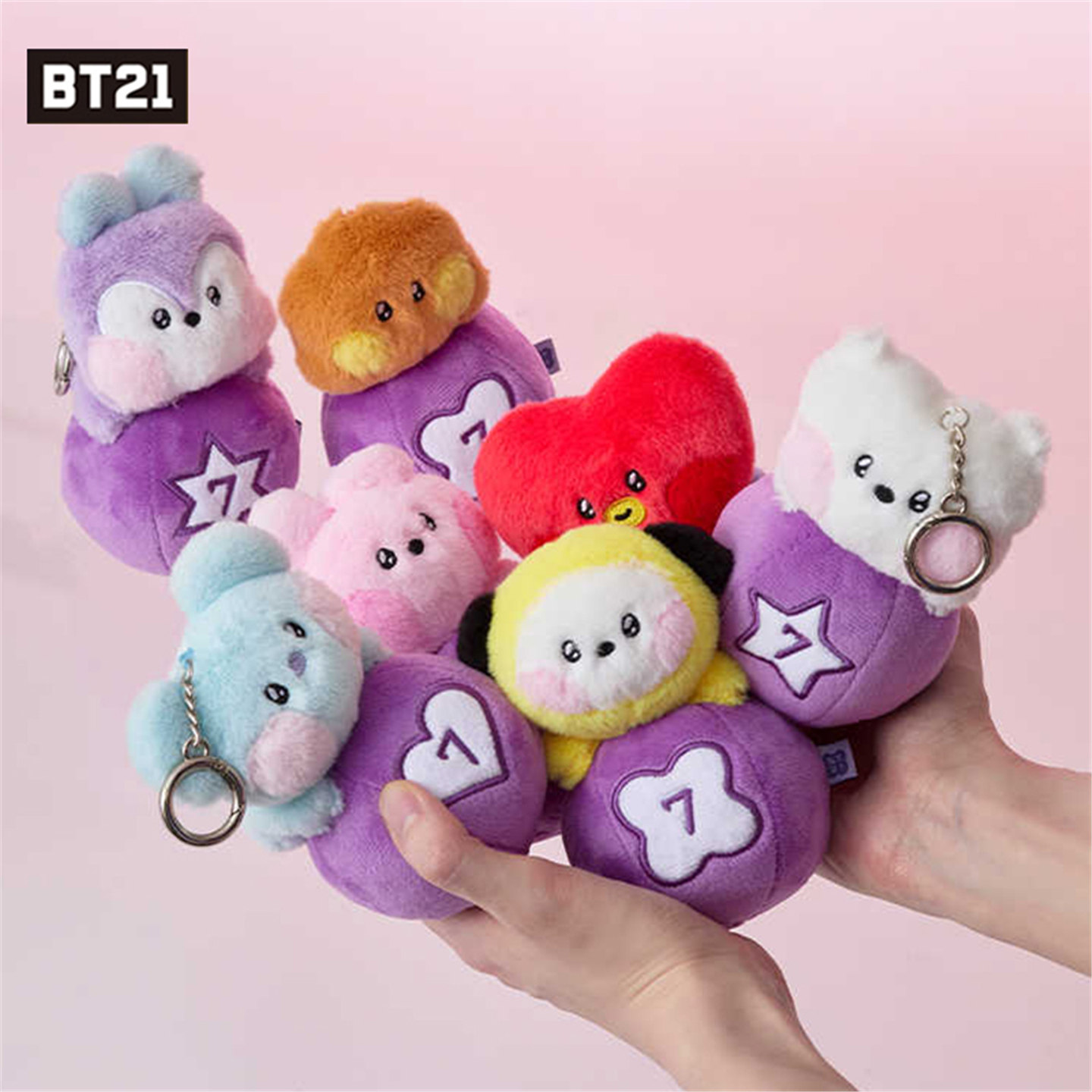 【正品现货】BT21 minini幸运扭蛋毛绒玩偶钥匙扣情侣可爱包挂件