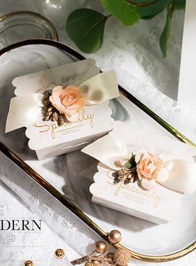 MISSXIU[遇见女王]欧式个性INS风婚礼喜糖盒高级感结婚糖果包装盒