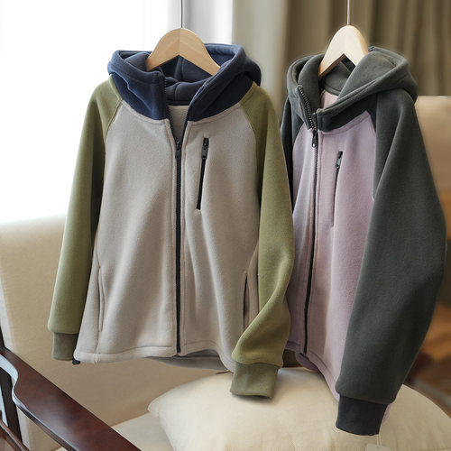 A类560G儿童连帽厚款外套中大童