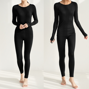 蓄热保暖女士大圆领修身 女装 秋衣秋裤 冬款 薄绒打底内衣 单件拍