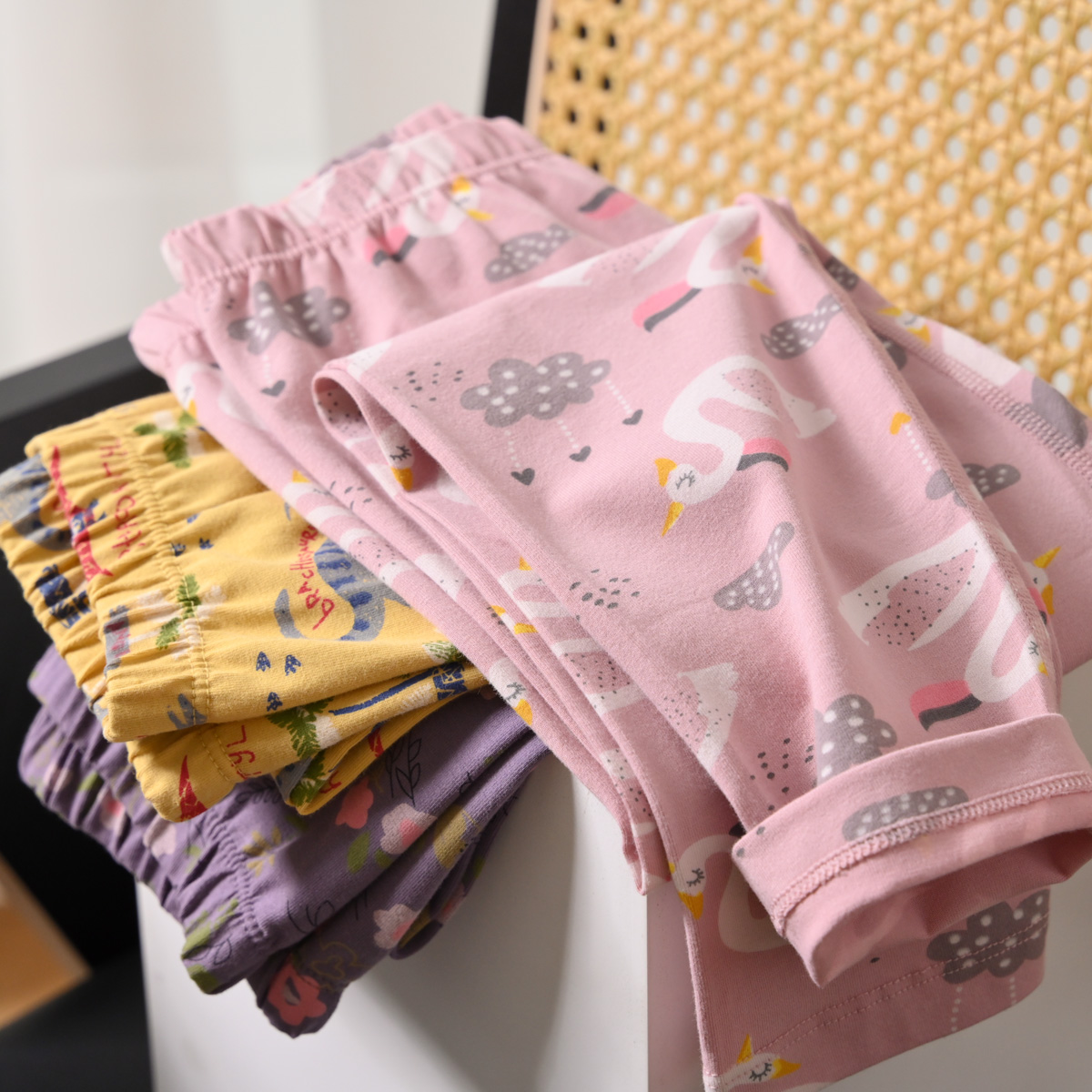 纯棉秋裤水沐良品卡通印花春秋款