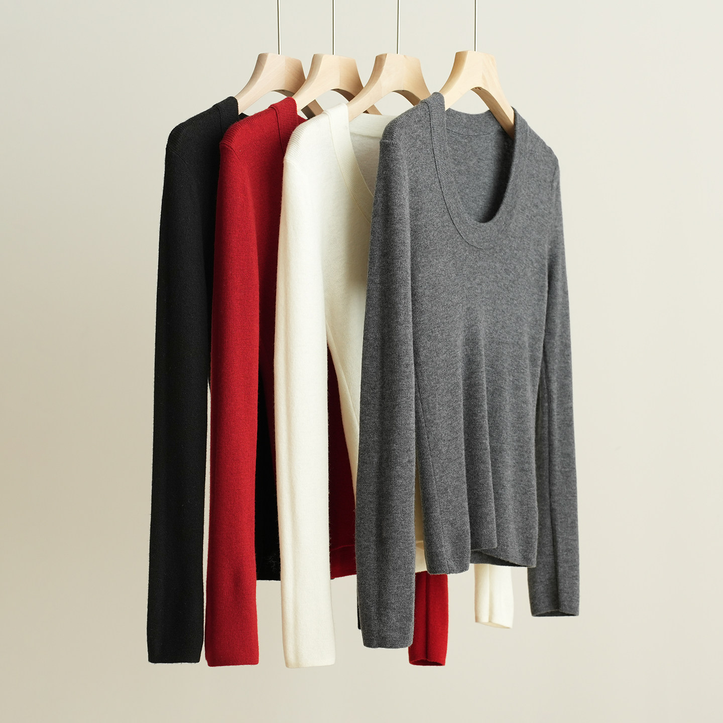 初春 双股48支纱线 女士U领长袖打底衫 弹力针织薄款毛衣 女装,女装/女士精品,毛衣,淘宝优惠券,粉丝福利购,淘宝优惠卷