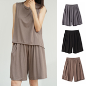 A版 运动家居三公里 薄款 木纤维 夏款 背心 山东网店 女 女士短裤