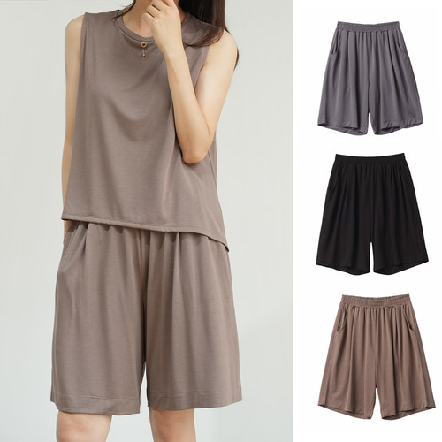 短裤木纤维背心运动家居