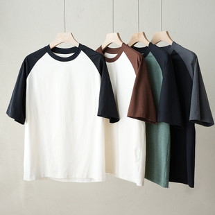 T恤 大童 男士 拼色打底衫 可穿k 青年凉感插肩袖 170g吸湿速干短袖