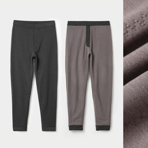 男士厚款加绒保暖裤550g一体绒