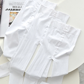 少女舞蹈袜 儿童连裤 袜 薄款 女童中大童白色练功跳舞袜子打底裤