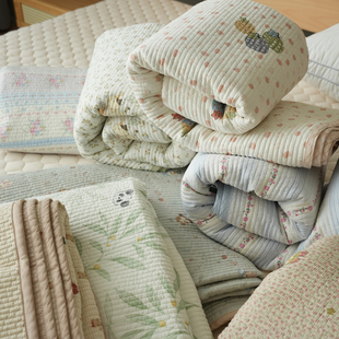 40支 森系田园风 纯棉绗缝床垫 床盖双人床大尺寸 四季款 床品