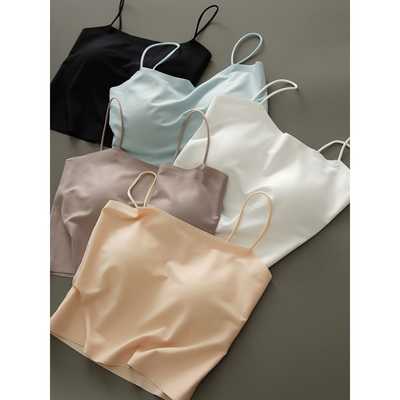 免穿文胸薄款打底吊带背心修身