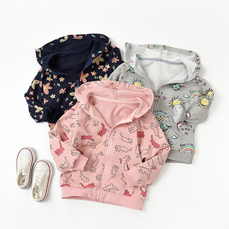 儿童纯棉连帽卫衣外套 男童女童毛圈收口上衣 拉链衫春秋装,童装/婴儿装/亲子装,普通外套,淘宝优惠券,粉丝福利购,淘宝优惠卷