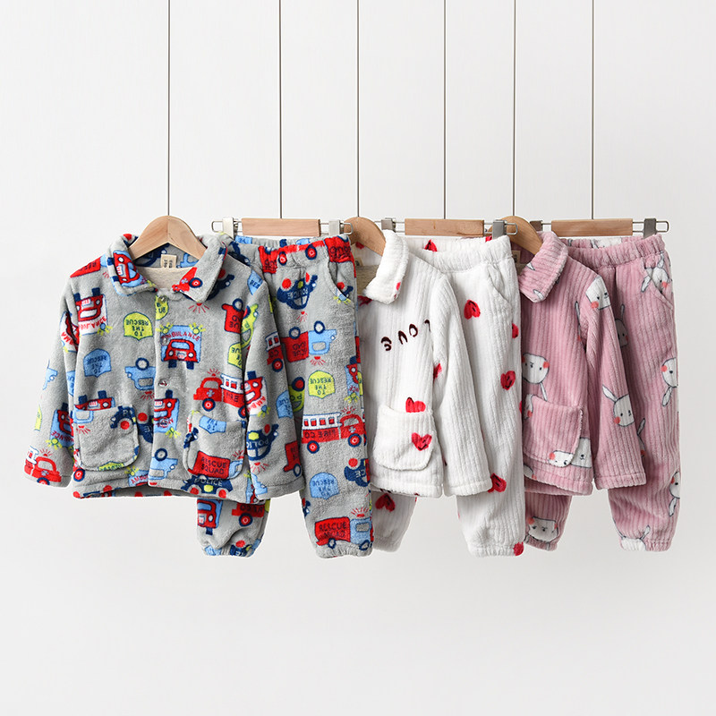 单件拍儿童法兰绒睡衣中小童纯棉