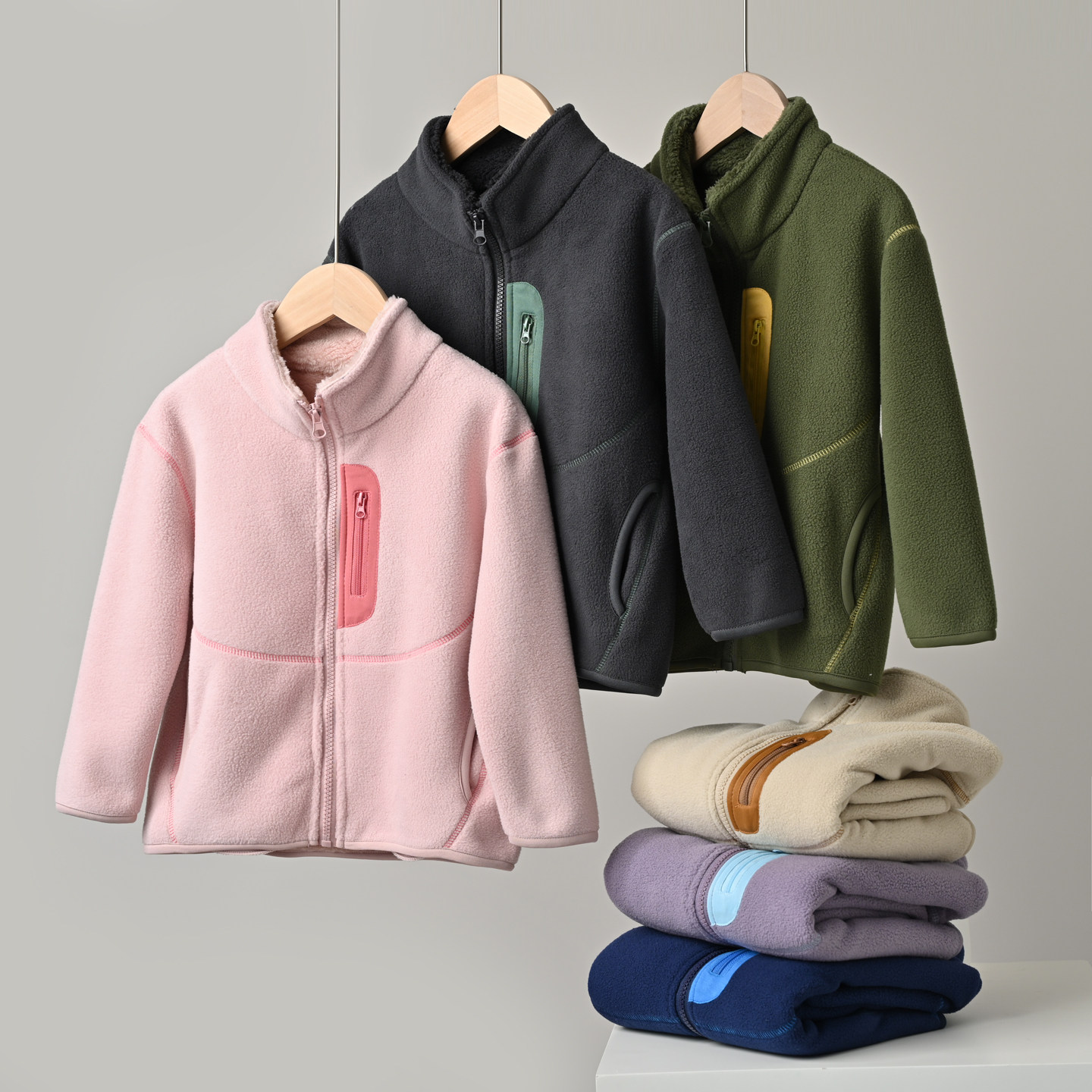 加厚450克 儿童摇粒绒立领防风外套 男女童保暖开衫180大童,童装/婴儿装/亲子装,普通外套,淘宝优惠券,粉丝福利购,淘宝优惠卷