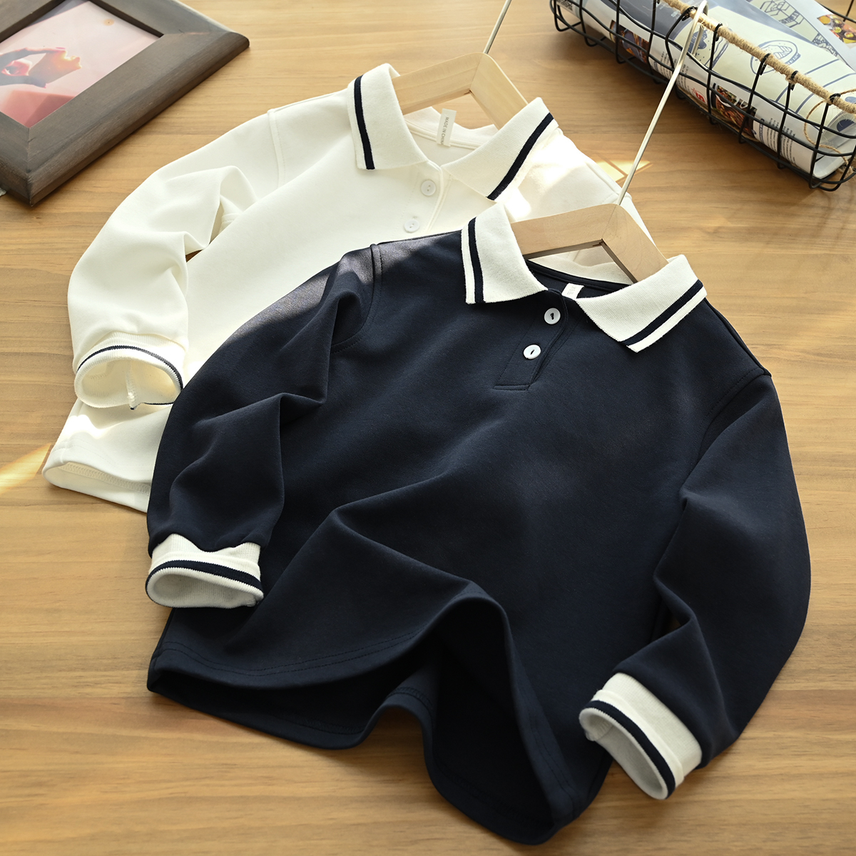 水沐良品POLO领学院风长袖校服