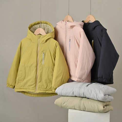 防泼水儿童轻量连帽棉服校服内胆