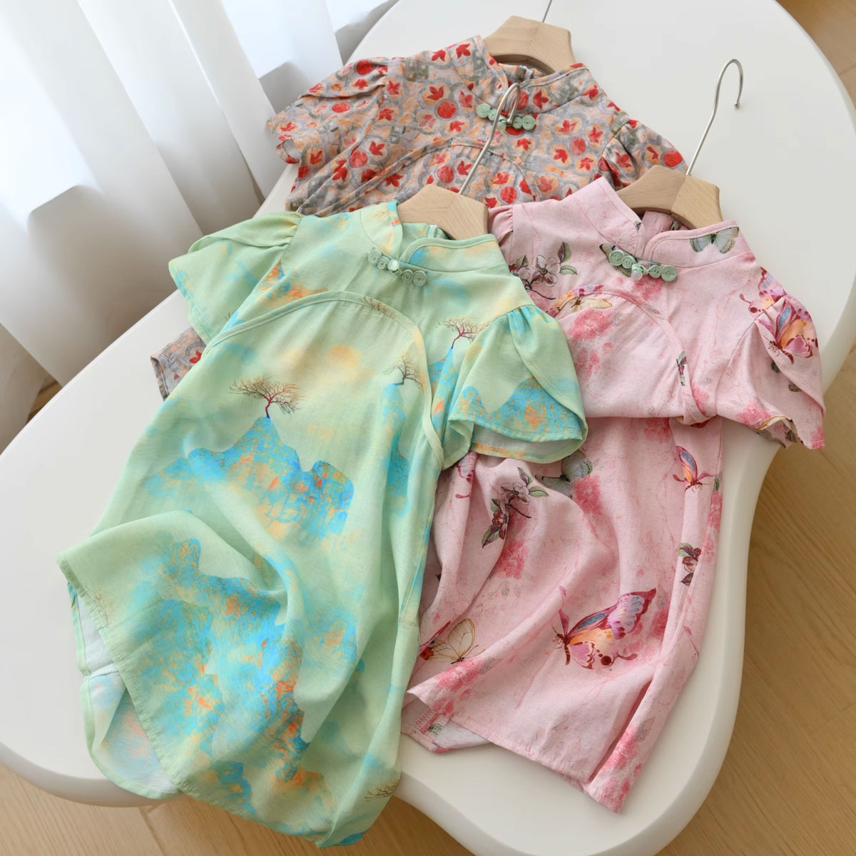 连衣裙水沐良品旗袍裙国风女夏季