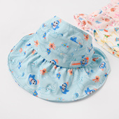 男女童大帽檐防晒帽 UPF40 儿童软檐贝壳帽 空顶遮阳帽子太阳帽