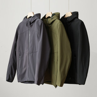 清库 腋下拉链设计 防风防水 复合一体绒男士保暖绒里户外外套k