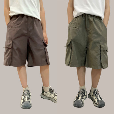 大童短裤儿童工装大口袋五分裤