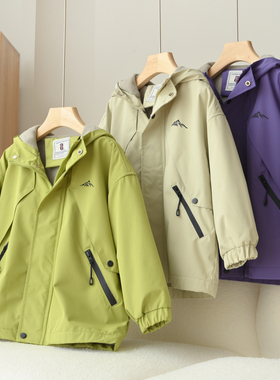 170码中大童 儿童夹棉连帽外套 男童女童防风棉服棉衣 秋冬款童装