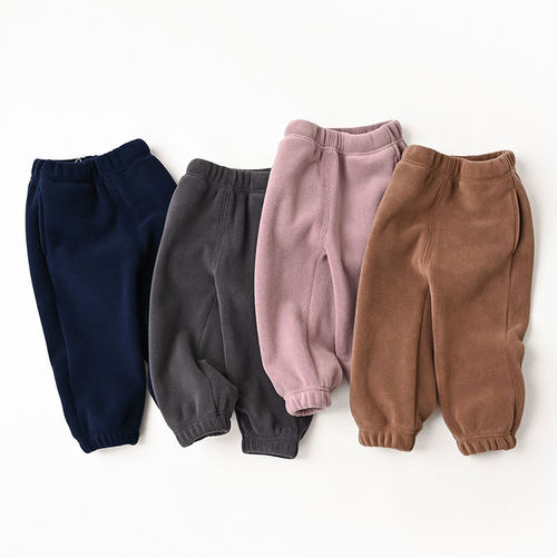 儿童暖暖绒男女童奥丽绒家居长裤