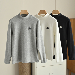 男童百搭上衣 童装 180码 秋冬 大童 青少年棉T恤儿童半高领打底衫