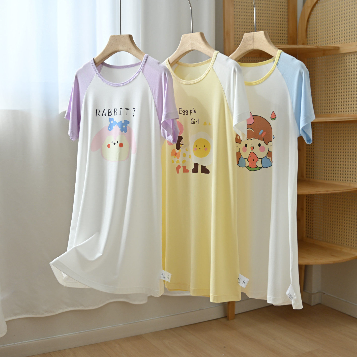 50支兰精莫代尔 女童卡通睡裙 儿童薄软凉爽家居睡衣 中大童 夏款