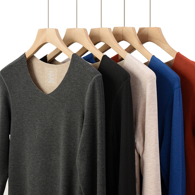 300g男士打底衫保暖V领男士内衣