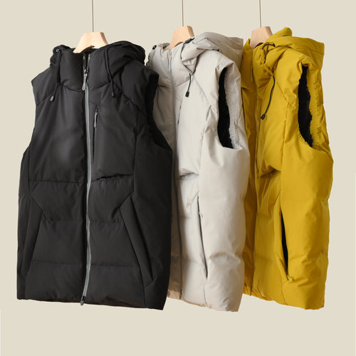 90白鸭绒男士立领保暖羽绒马甲