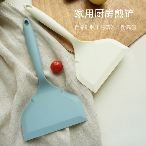 加宽食品级全硅胶厨房不粘锅煎铲