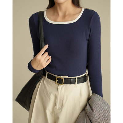 300g棉+优可丝女方领长袖打底衫