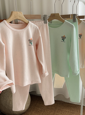 290克 色织舒绒儿童满天星内衣套装 女童秋衣秋裤家居服中大童A类