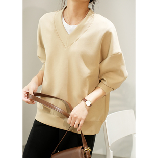 女装 女士空气层卫衣 山东网店 春秋款 轻柔舒适圆领打底衫