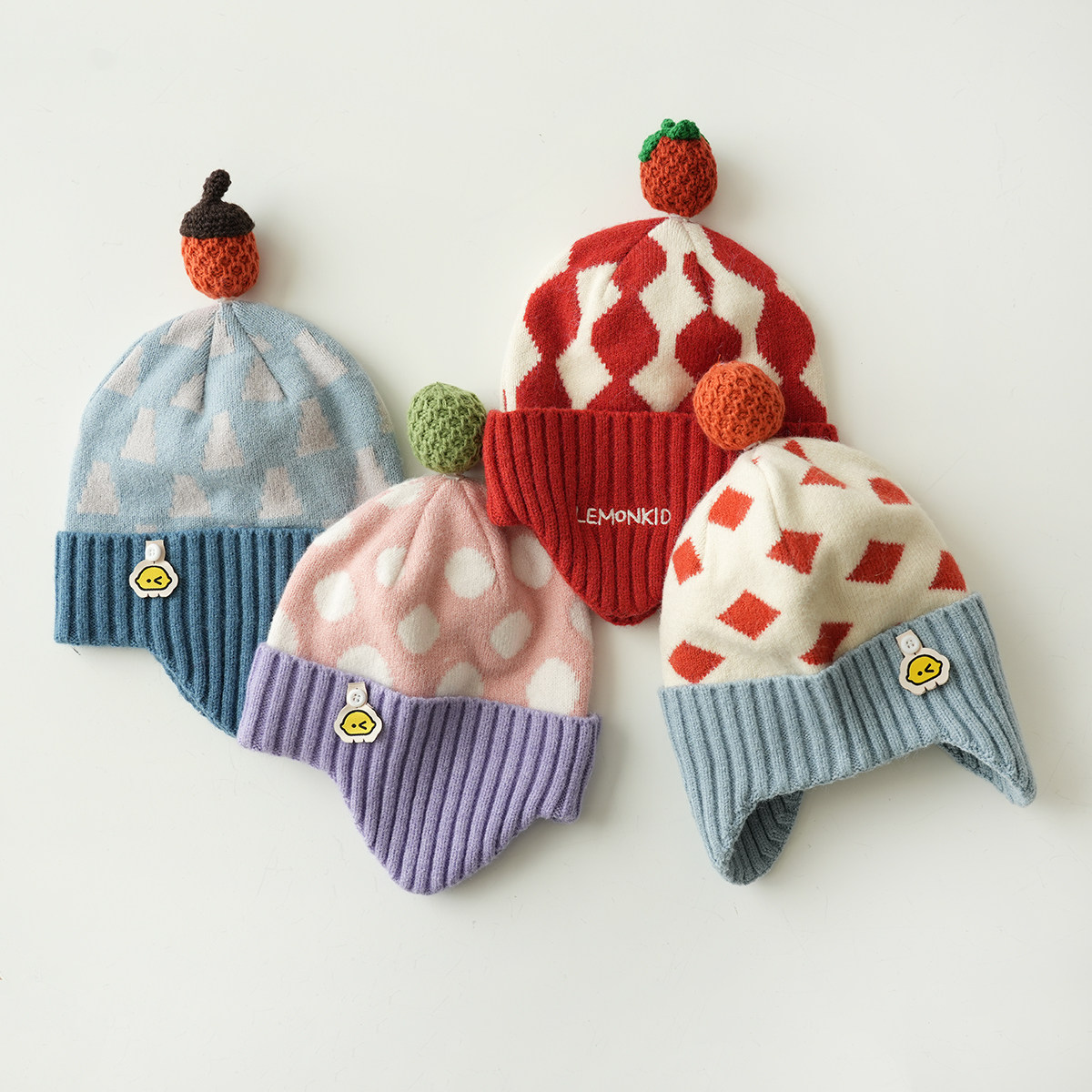 A类 儿童护耳毛线帽男女童针织帽子 含少量羊毛中小童防风帽 冬款,童装/婴儿装/亲子装,帽子,淘宝优惠券,粉丝福利购,淘宝优惠卷