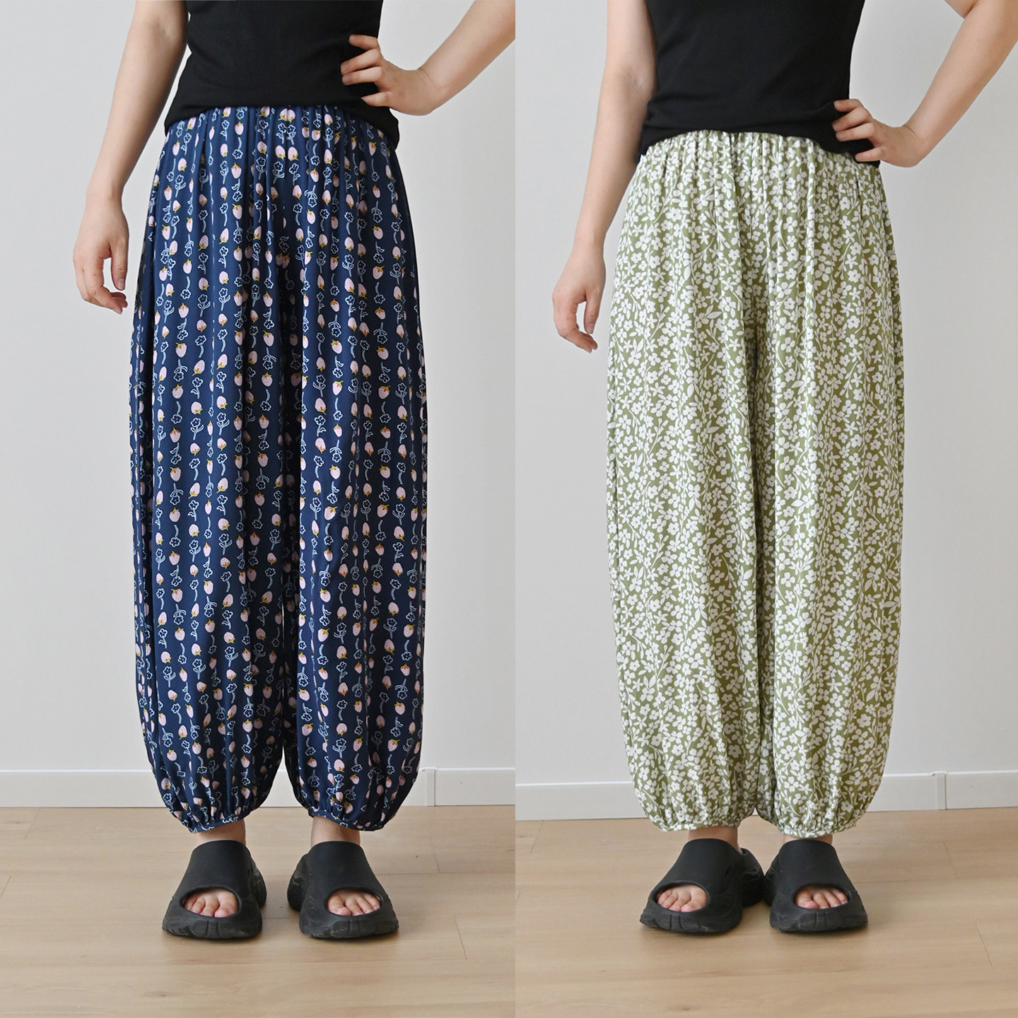 炎热夏天穿的凉凉裤 女士灯笼裤软糯轻薄 舒适好穿的人棉裤 夏款