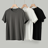 木纤维230g薄款 山东网店 男士 优可丝 纯色基础T恤 圆领短袖 男装