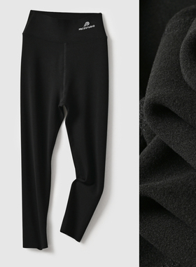 320克拉毛儿童薄绒打底裤 女童高腰黑色加绒长裤 170少年冬款童装