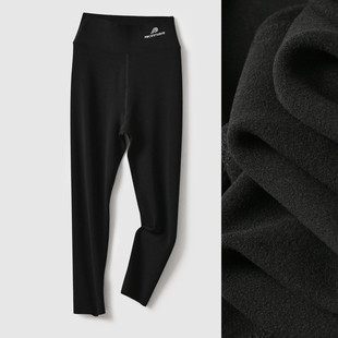 童装 170少年冬款 女童高腰黑色加绒长裤 320克拉毛儿童薄绒打底裤