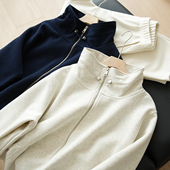 女装 春秋款 女士立领外套 卫衣青少年上衣 oversize宽松大版 大码