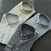 纯棉牛津纺衬衫 双面磨毛长袖 衬衣 商务正装 男装 男士 春秋款 衬衫