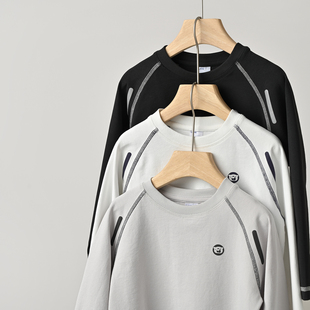 UPF50+ 7A抗菌男童轻户外运动T恤衫 儿童快干长袖上衣 中大童180