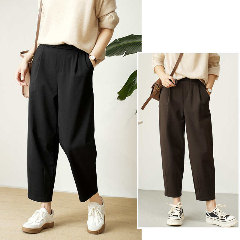 特 女士廓形裤 宽松垂坠哈伦裤 高腰通勤九分裤子 春秋款女装,女装/女士精品,休闲裤,淘宝优惠券,粉丝福利购,淘宝优惠卷
