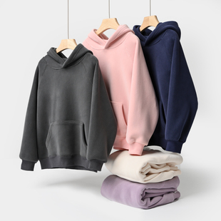 A类 校服神器560G暖熊绒儿童连帽卫衣男女童奥粒绒中大童秋冬童装