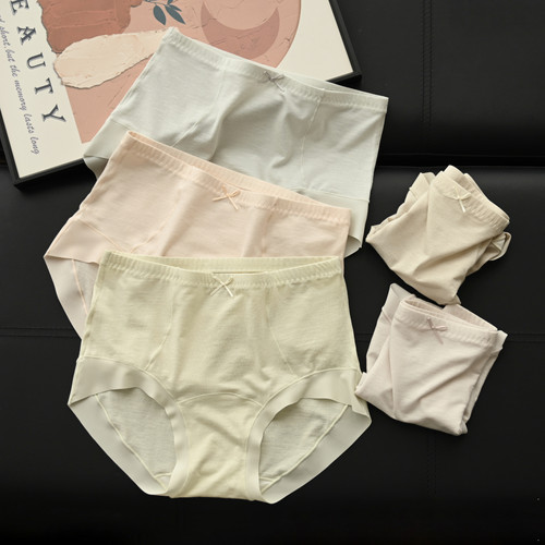 女士中腰三角内裤双层内裆底裤