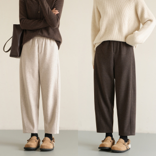 松口茧型裤 女装 女士弹力奶奶裤 秋冬款 保暖锥形裤 厚款