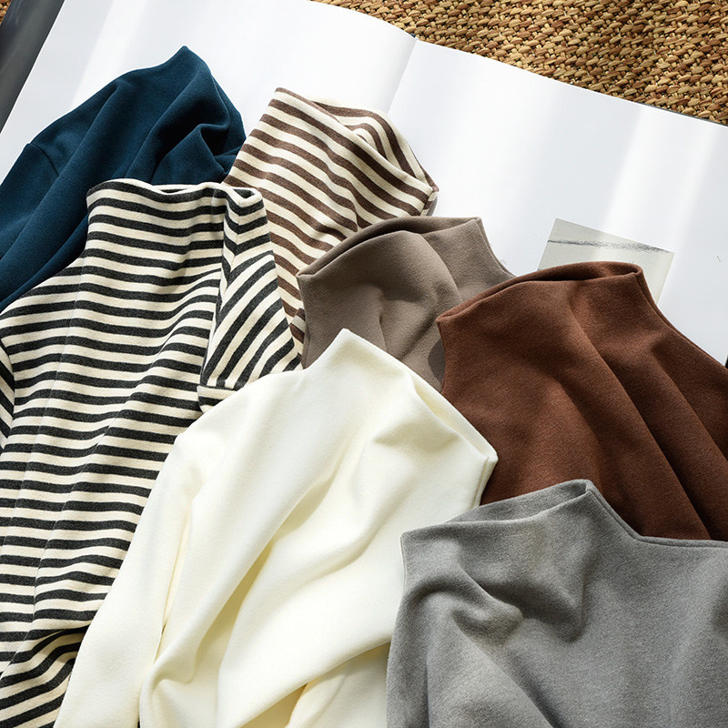 轻便保暖 女士啤酒领半高领长袖T恤 双面绒 内搭打底衫冬款,女装/女士精品,T恤,淘宝优惠券,粉丝福利购,淘宝优惠卷