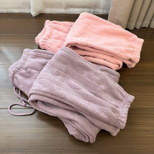 女士雪粒家居长裤 收口 厚实保暖睡裤 秋冬款 福利 女装 散口